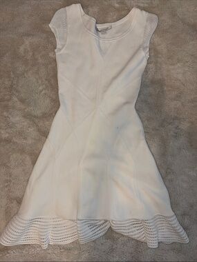 Diane Von Furstenberg White Fit-and-Flare Midi Dress